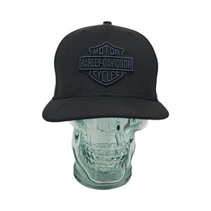 Harley Davidson Tonal Bar & Shield Logo Baseball Cap 7.25 Medium New Era 59Fifty